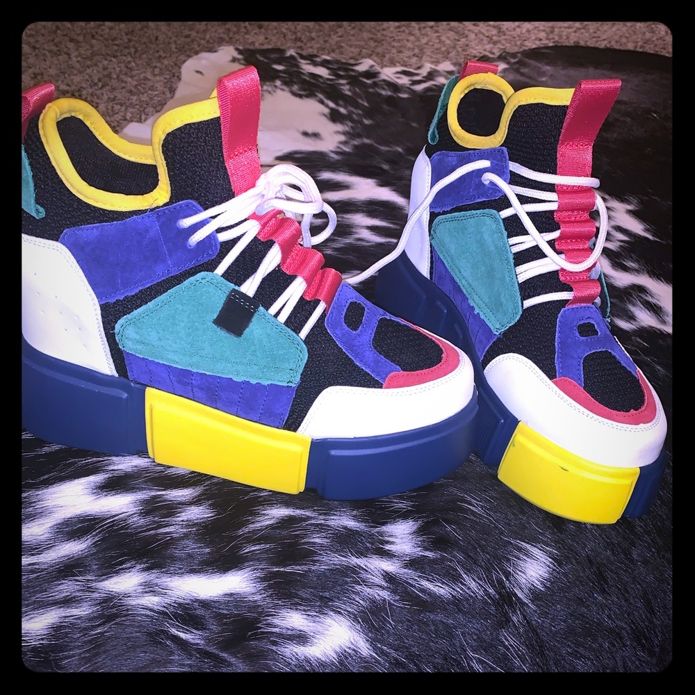 Anthony Wang Stilysh Multi- Color Wedge Sneaker